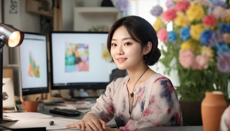 Person watching viral KBS World variety show content on a computer screen